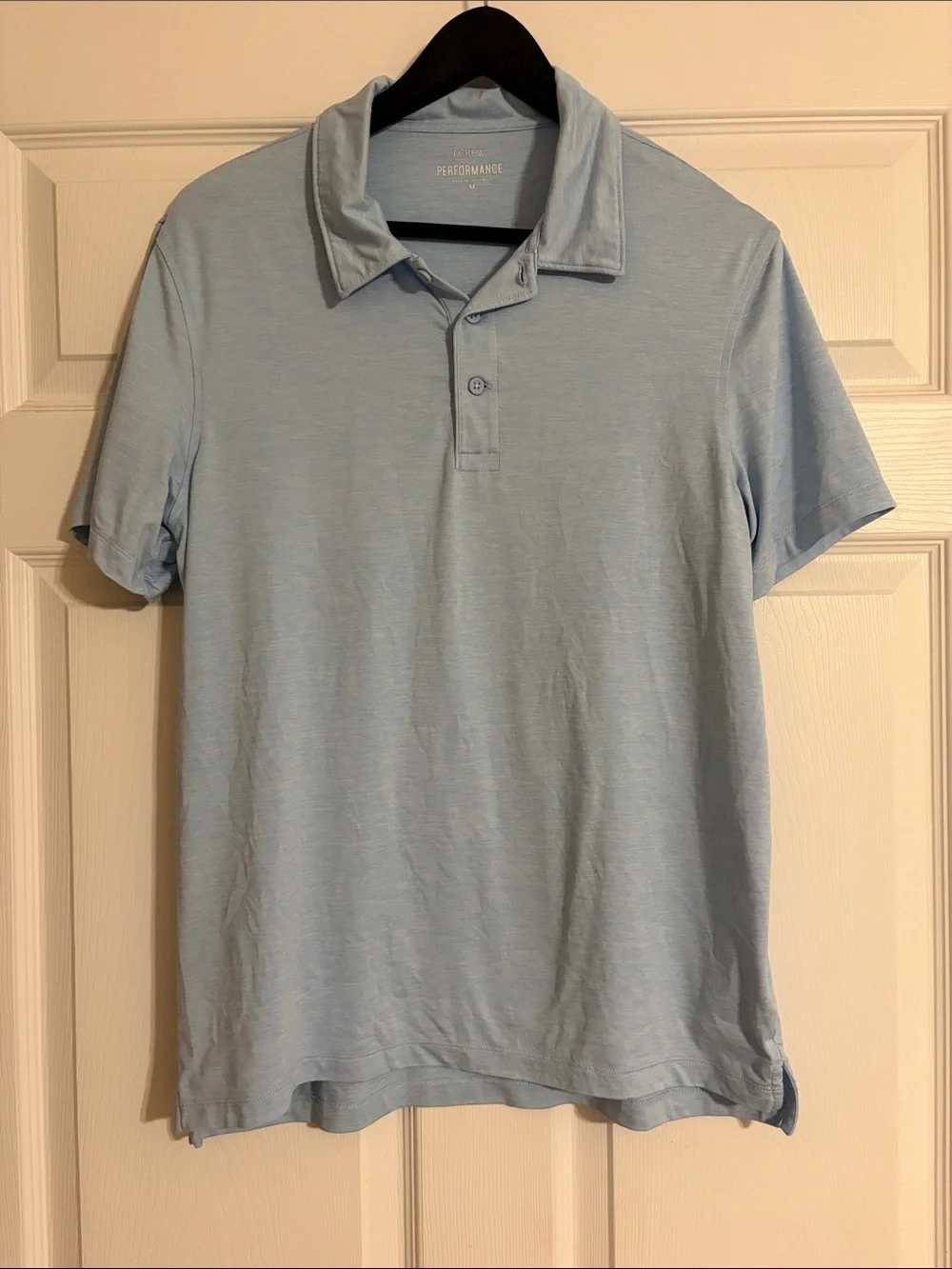 J.Crew Performance Polo Shirt Light Blue Heather Mens Medium